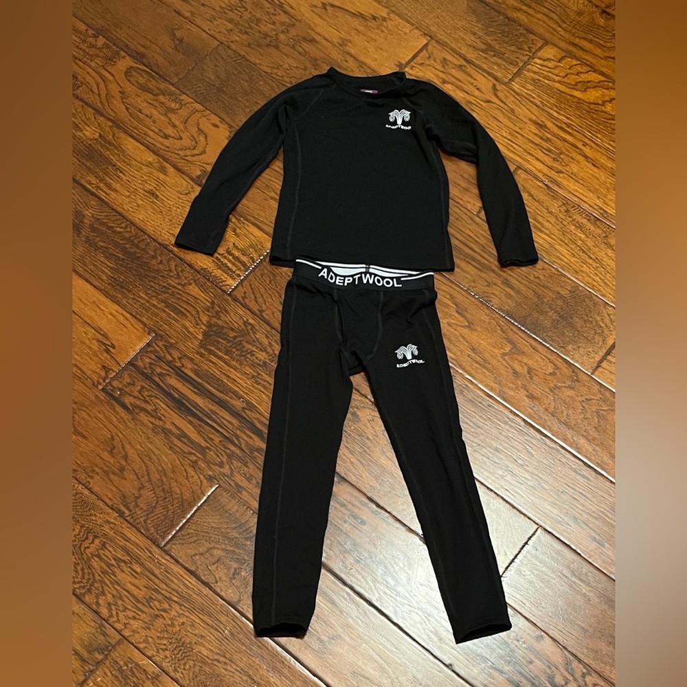 Boys Merino Wool Base Layer Thermals Sz 6